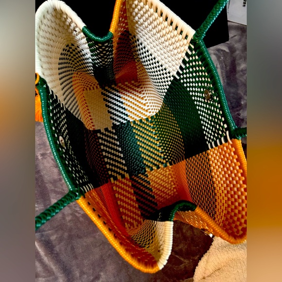 Vibrant Checkered Tote Bag - Picture 6 of 6